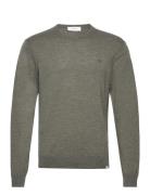 Greyson Merino Knit Tops Knitwear Round Necks Khaki Green Les Deux