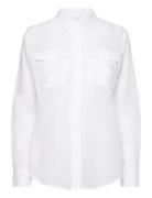 Cotton Voile Shirt Tops Shirts Long-sleeved White Lauren Ralph Lauren