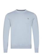 Classic Cotton C-Neck Tops Knitwear Round Necks Blue GANT