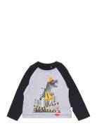 T-Shirt Ls Tops T-shirts Long-sleeved T-Skjorte Navy Minymo