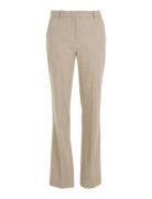 Flannel Wool Slim Straight Pants Bottoms Trousers Straight Leg Beige C...