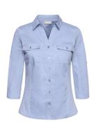 Frpastin Sh 2 Tops Shirts Long-sleeved Blue Fransa