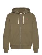 New Original Zip Up Burnt Oliv Tops Sweatshirts & Hoodies Hoodies Khak...