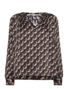Hopi Blouse Tops Blouses Long-sleeved Brown Second Female