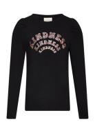 T-Shirt Ls Tops T-shirts Long-sleeved T-Skjorte Black Creamie