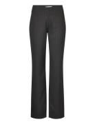 Mid Waist Straight Leg Trousers Bottoms Trousers Suitpants Black Les C...