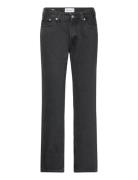 Low Rise Straight Bottoms Jeans Straight-regular Black Calvin Klein Je...