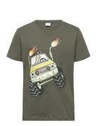 Top Ss Monster Truck Front Pri Tops T-Kortærmet Skjorte Khaki Green Li...