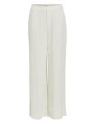 Objsanne Aline Wide Pant Noos Bottoms Trousers Wide Leg Cream Object