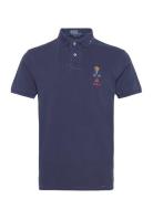 Custom Slim Polo Bear Mesh Polo Shirt Tops Polos Short-sleeved Navy Po...