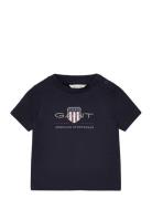 Archive Shield Ss T-Shirt Tops T-Kortærmet Skjorte Navy GANT