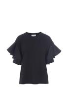 Jenthydea Tops Blouses Short-sleeved Black Dea Kudibal