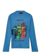 Lwtano 100 - T-Shirt L/S Tops T-shirts Long-sleeved T-Skjorte Blue LEG...