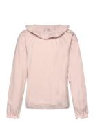 T-Shirt Ls Collar Tops T-shirts Long-sleeved T-Skjorte Pink En Fant