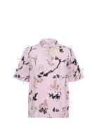 Nucatalin Blouse Tops Blouses Short-sleeved Pink Nümph