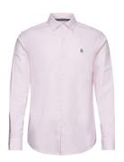 Ls Oxford Strtch No Tops Shirts Casual Pink Original Penguin