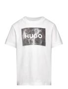 Short Sleeves Tee-Shirt Tops T-Kortærmet Skjorte White Hugo Kids