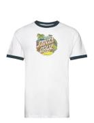 Aloha Dot Front Ringer T-Shirt Tops T-Kortærmet Skjorte White Santa Cr...