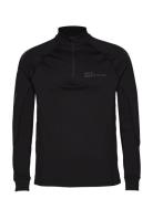 Halo Tech Zip Shirt Tops T-Langærmet Skjorte Black HALO