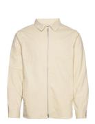 Overshirt Zip Cotton Tops Overshirts Cream Revolution