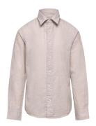 Jjelinen Blend Shirt Ls Sn Jnr Tops Shirts Long-sleeved Shirts Beige J...