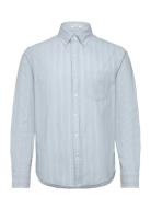 Reg Archive Oxford Stripe Shirt Tops Shirts Casual Blue GANT