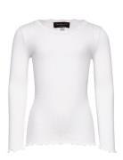 Rkbeatha Ls Lace Top Tops T-shirts Long-sleeved T-Skjorte White Rosemu...