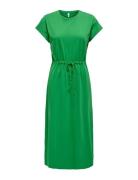 Onlmay Life S/S Midi Dress Box Jrs Knælang Kjole Green ONLY