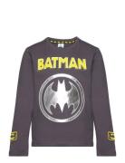 Long-Sleeved T-Shirt Tops T-shirts Long-sleeved T-Skjorte Grey Batman