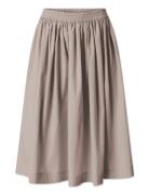 Olga Skirt - Taupe Knælang Nederdel Grey STUDIO FEDER