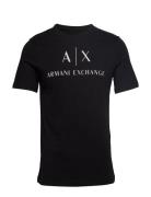 T-Shirt Tops T-Kortærmet Skjorte Black Armani Exchange