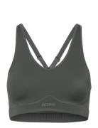 Borg Mid V Support Sport Bras & Tops Sports Bras - All Grey Björn Borg