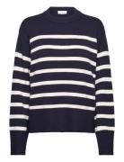 Lindsay New Knit Stripe Top Tops Knitwear Jumpers Navy NORR