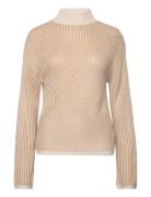 Vidubline L/S Highneck Knit Top Tops Knitwear Jumpers Beige Vila