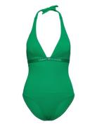 Halter Piece Rp  Badedragt Badetøj Green Tommy Hilfiger