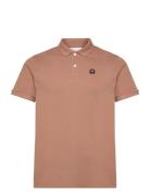 Rowan Basic Polo - Gots/Vegan Tops Polos Short-sleeved Brown Knowledge...