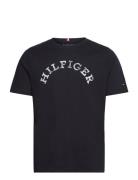 Hilfiger Arched Tee Tops T-Kortærmet Skjorte Blue Tommy Hilfiger