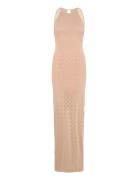 Belle Logo Sl Long Dress Swtr Maxikjole Festkjole Brown GUESS Jeans