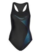 Women's Arena Graphic Swimsuit Y Back Black Badedragt Badetøj Black Ar...