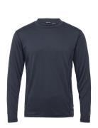 Mens Spin Longsleeve Sport T-Langærmet Skjorte Navy Abacus