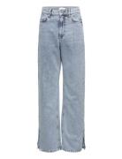 Ritt Slit Vintage Bottoms Jeans Wide Jeans Blue Grunt