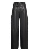 Harlyn Leather Trouser Bottoms Trousers Leather Leggings-Bukser Black ...