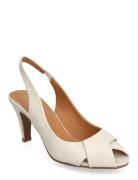 Sling Back Shoes Heels Pumps Sling Backs Cream Billi Bi