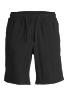 Jpstjaiden Jjcrinkle Jogger Short Sn Bottoms Shorts Casual Black Jack ...