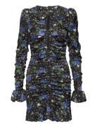 Satin Ruffle Mini Dress Designers Short Dress Black ROTATE Birger Chri...
