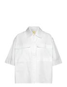 Lyra Tops Shirts Short-sleeved White Brixtol Textiles