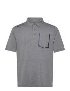 Mens Melange Polo Sport Polos Short-sleeved Grey BACKTEE