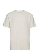 Slhrelax-Plisse Tee Ex Tops T-Kortærmet Skjorte White Selected Homme