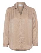 Slftyra Ls Shirt B Tops Shirts Long-sleeved Beige Selected Femme