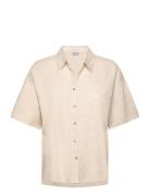 Frjuna Sh 1 Tops Shirts Short-sleeved Beige Fransa